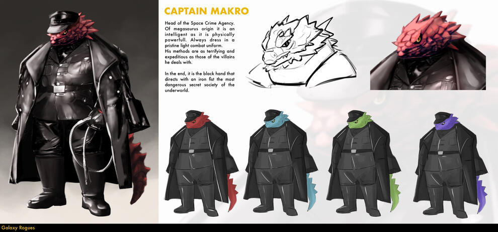 GALAXY ROGUES I had to design the characters of the Galaxy Rogues project based on some characteristics and clues that we were given during the Concept Art master's degree at Escola Joso.