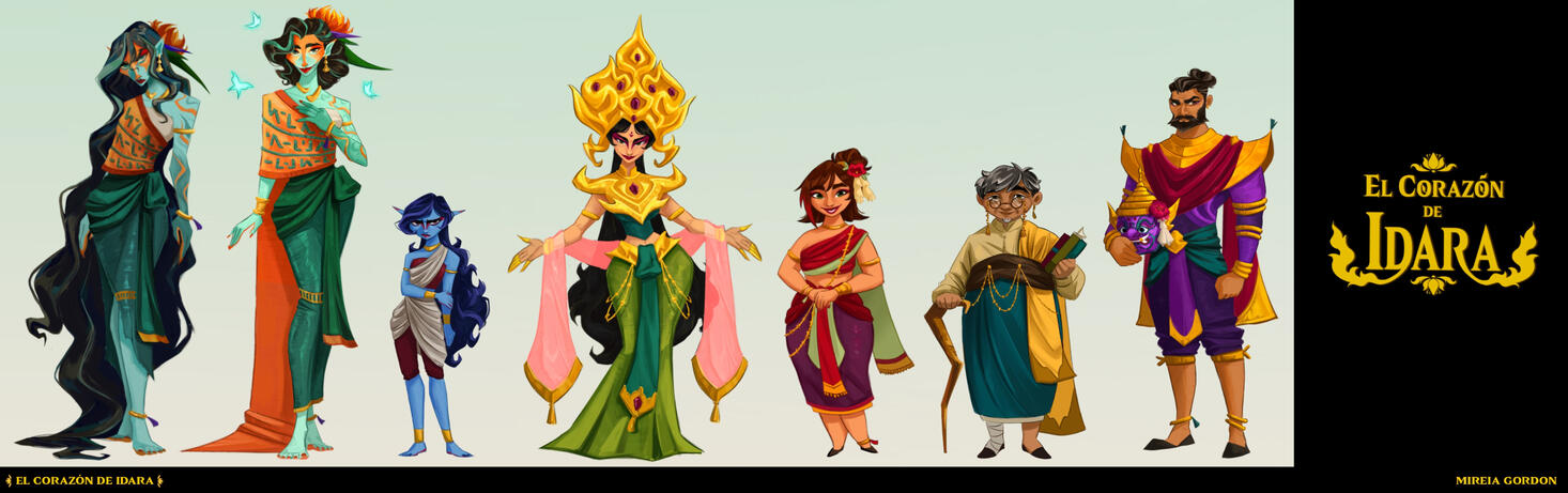EL CORAZÓN DE IDARA It is the visual development of a 3D animation film with 2D treatment that I made as a final project in the Concept Art master's degree at Escola Joso. It is set in a magical world, inspired by Southeast Asia where gods coexist wit