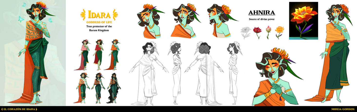 EL CORAZÓN DE IDARA It is the visual development of a 3D animation film with 2D treatment that I made as a final project in the Concept Art master's degree at Escola Joso. It is set in a magical world, inspired by Southeast Asia where gods coexist wit